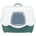 Litiera Davio Top, Cu Capac Si Filtru De Carbon, 56 x 39 x 39 cm, Verde/Alb