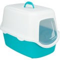 Litiera Vico, cu Capac, 40 x 40 x 56 cm, Culoare Turcoaz/Alb