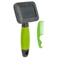 Perie Soft pentru Rozatoare, cu Pieptene de Curatat, 7 x 13 cm, Gri/Verde