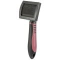 Perie Tesala Soft, Maner Plastic/Peri Metalici, 7 x 16 cm, Roz/Negru