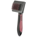 Perie Tesala Soft, Maner Plastic/Peri Plastic, 7 x 16 cm, Roz/Negru