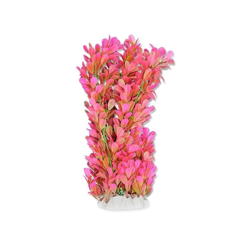 Planta Artificiala Pentru Acvariu, 40 cm, Verde/Roz