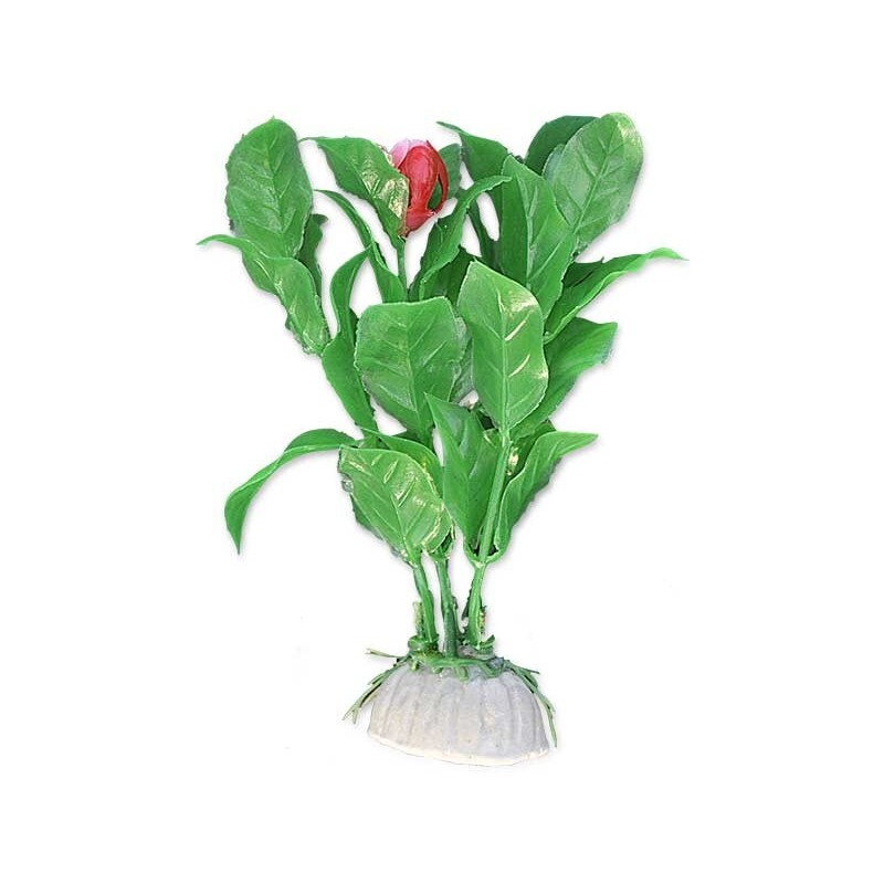 Planta Artificiala Pentru Acvariu, Blister, 10 cm, Verde/Rosu