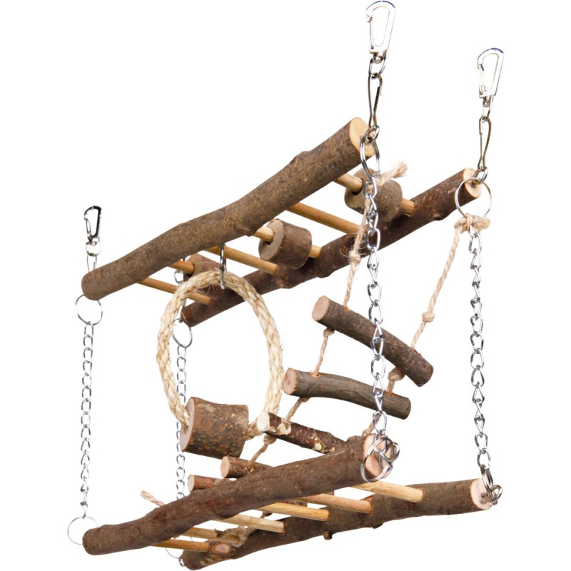 Pod Supendat pentru Rozatoare, cu Lant, Lemn, 27 x 17 x 7 cm