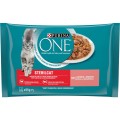 Purina One Cat, Steril, Somon/Morcov, 4x85g