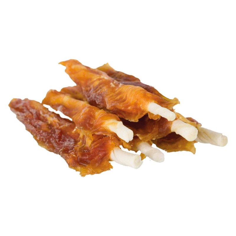 Recompensa Pentru Caini, Rulou Piele Cu Pui, 14 cm, (10 BUC/SET) - PRET BUCATA