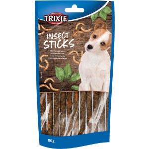 Recompense Pentru Caini Alergici, Betisoare De Insecte Cu Viermi De Faina, 80 g
