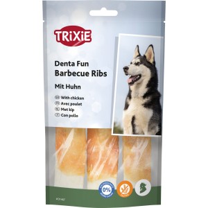 Recompense Pentru Caini, Denta Fun, Coaste Cu Pui BBQ, 12 cm / 3 buc / 90 g