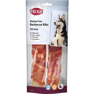 Recompense Pentru Caini, Denta Fun, Coaste Cu Rata BBQ, 17 cm / 2 buc / 110 g