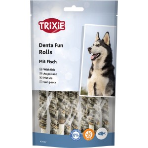 Recompense Pentru Caini, Denta Fun, Rulouri Cu Peste,10 buc/75 g/12 cm