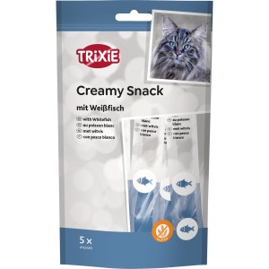 Recompense pentru Pisici, Creamy Snacks cu Peste Alb, 5 x 14 g