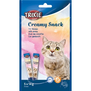 Recompense pentru Pisici, Creamy Snacks cu Ton si Creveti, 5 x 14 g