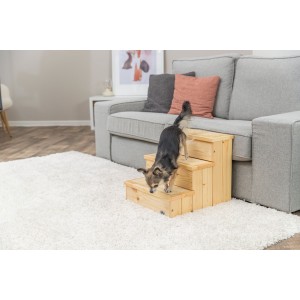 Scara pentru Animale Companie, Lemn, 40 x 38 x 45 cm, Pana la 50 kg