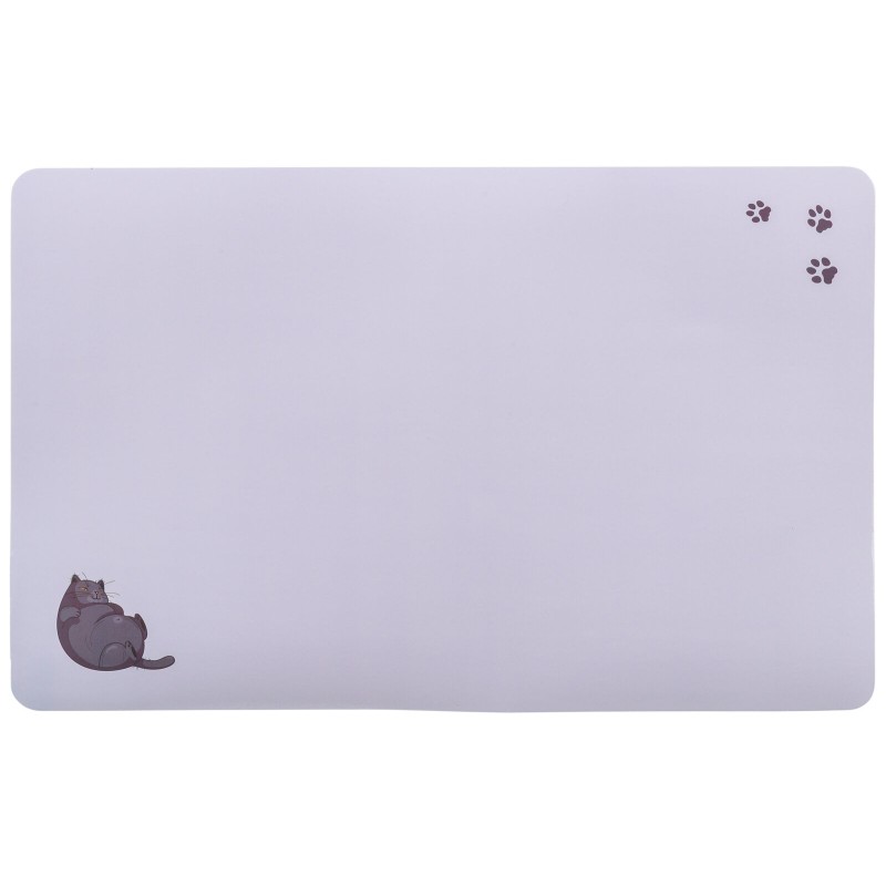 Servet Fat Cat/Paws Pentru Castron, Pisici, Plastic, 44 x 28 cm, Gri