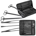Set De Accesorii De Ingrijire 6 In 1, Pentru Acvariu/Terariu, Negru, Inox