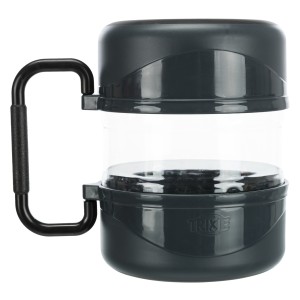 Set de Calatorie, Recipient Apa/Hrana, Plastic, 2 l/2 x 0.75 l, Gri