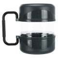 Set de Calatorie, Recipient Apa/Hrana, Plastic, 2 l/2 x 0.75 l, Gri