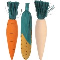 Set Jucarii De Rontait Pentru Rozatoare, Lemn/Paie, 10 cm, 3 buc