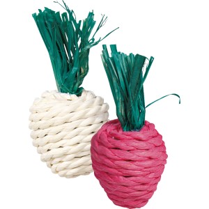 Set Jucarii Din Paie Pentru Rozatoare, Ridichi, 8 cm, 2 buc