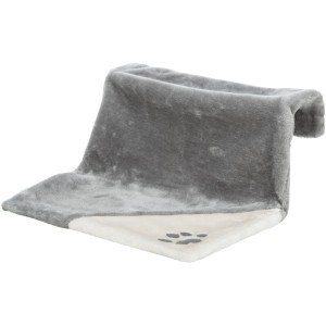 Sezlong pe Calorifer Plush, 45 x 24 x 31 cm, Gri/Gri Deschis