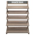 Snack Bar cu Rafturi, 127 x 185 x 59 cm