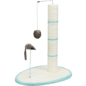 Stalp Sisal de Zgariat, cu Jucarii, 40 x 30 cm/ h: 50 cm, Diverse Culori