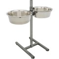 Stativ Reglabil Cu 2 Castroane Inox, Dimensiune ø 29 cm/2 x 4.5 l