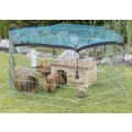 Tarc Metalic pentru Rozatoare, cu Plasa de Protectie, 6 Elemente, 126 x 58 cm