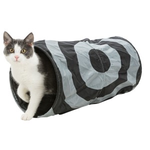 Tunel de Joaca pentru Pisici, cu Folie Fosnitoare, Nailon, 25 x 50 cm, Diverse Culori
