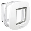 Usa Batanta pentru Pisici, 4-Way pentru Usa din Sticla, 27 x 26 cm, Alb