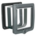 Usa Batanta XXL pentru Pisici, 4 Way, cu Tunel, 24 x 28 cm, Culoare Gri