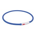 Zgarda cu Led, Incarcare USB, XS-XL, Silicon, 70 cm/ø 10 mm, Culoare Albastru