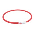 Zgarda cu Led, Incarcare USB, XS-XL, Silicon, 70 cm/ø 10 mm, Culoare Rosu
