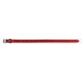 Zgarda Exo cu Ornament Buline L0-L6, Pasla, Piele, Rosu, Dimensiune L1: 40 /1.6 cm
