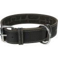 Zgarda Rustica Heartbeat, Piele, Negru, Marime S-M: 34-40 cm/30 mm