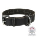 Zgarda Rustica Heartbeat, Piele, Negru