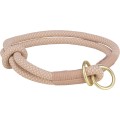 Zgarda Soft, Coarda, Semistrangulanta, Roz Pudrat, Marime M: 45 cm/ø 10 mm