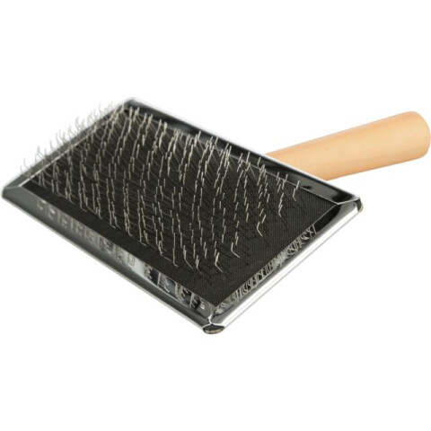 Perie Soft Cu Pieptene De Curatat, Maner Lemn, 11x14 cm, 2356