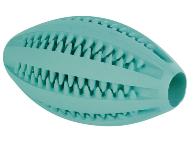 Jucarie Pentru Caini, Denta Fun, Minge Rugby, Aroma Menta, Cauciuc, 11 cm 3290