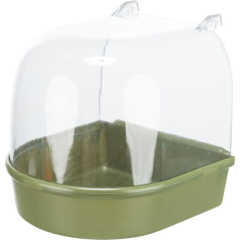 Cadita Acoperita Pentru Pasari, Plastic, Semicerc, 15x13x13 cm, Diverse Culori, 5401