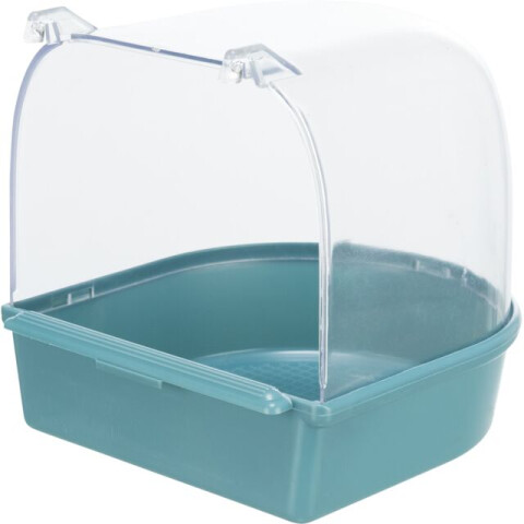 Cadita Acoperita Pentru Pasari, Plastic, Semicerc, 15x13x13 cm, Diverse Culori, 5401
