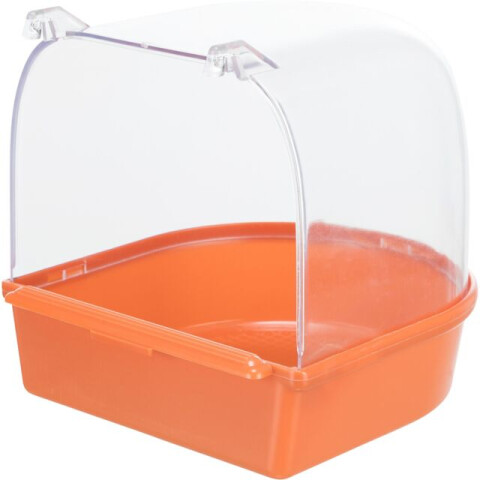 Cadita Acoperita Pentru Pasari, Plastic, Semicerc, 15x13x13 cm, Diverse Culori, 5401