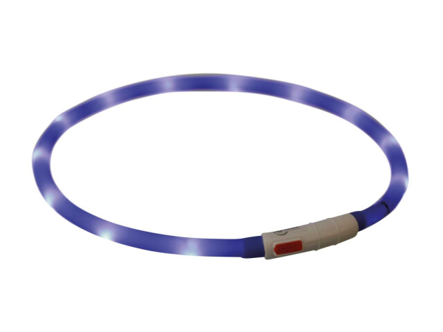 Zgarda Cu Led, Incarcare USB, XS-XL: 70 cm/10 mm, Albastru, 12642