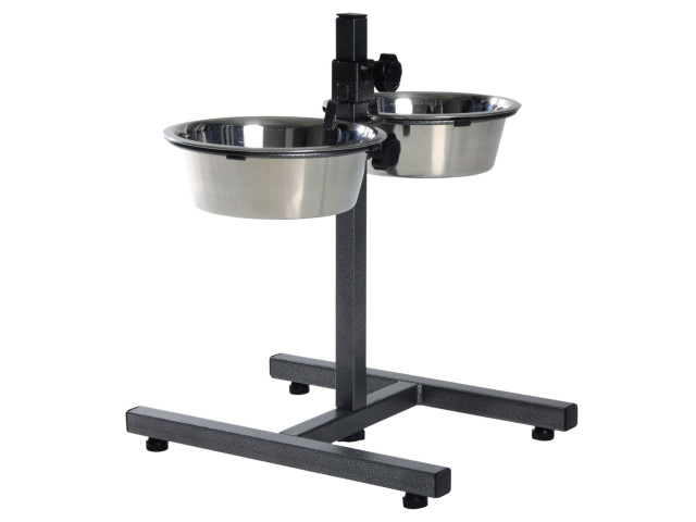 Stativ Reglabil Cu 2 Castroane Inox, 2x1.8 l/20 cm, 24921
