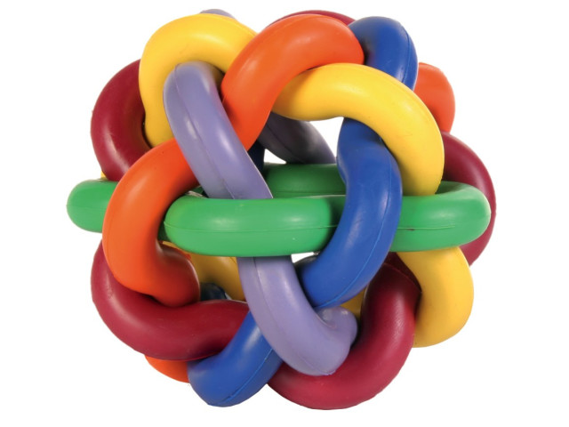 Jucarie Pentru Caini, Minge Innodata, Cauciuc, 10 cm, Multicolora, 32622	