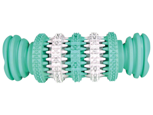 Jucarie Pentru Caini, Denta Fun, Os, Aroma Menta, Cauciuc,15 cm 32944