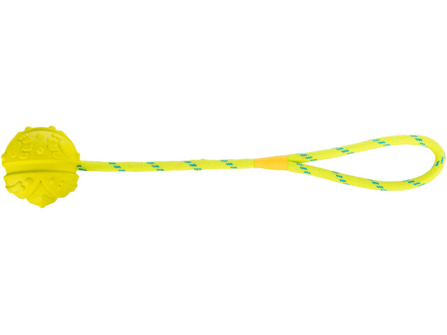 Jucarie Pentru Caini, Minge Pe Sfoara, 7 cm/35 cm, Lime, 33482