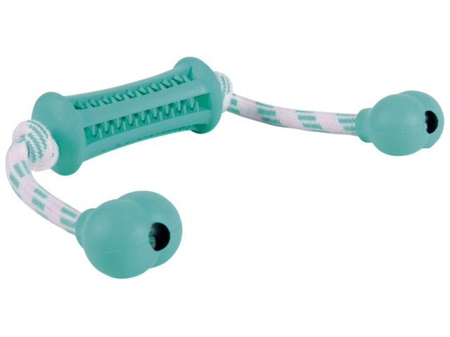 Jucarie Pentru Caini, Denta Fun, Stick Pe Sfoara, Aroma Menta, Cauciuc, 37x9 cm, 33771