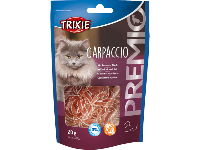 Recompense Pentru Pisici, Premio, Carpaccio Cu Rata Si Peste, 20 g 42707