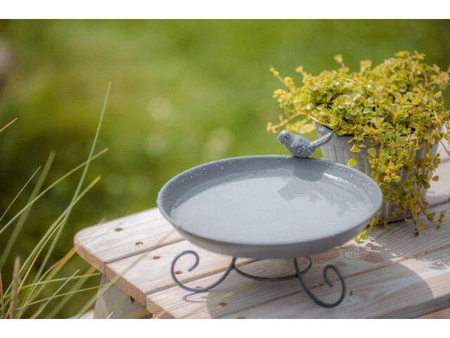 Adapator Exterior Pentru Pasari, Metal, 800 ml/22 cm, Gri, 55510
